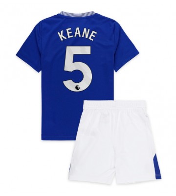 Everton Michael Keane #5 Hemmakläder Barn 2024-25 Kortärmad (+ Korta byxor)